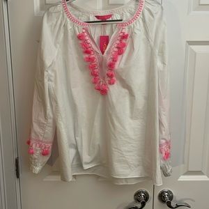 Lilly Pulitzer Kaydence White Tunic Top. Size XL